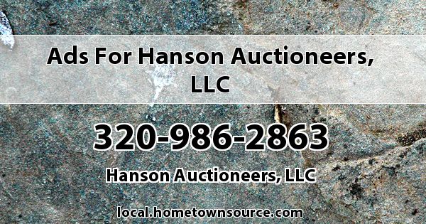 Ads for Hanson Auctioneers, LLC
